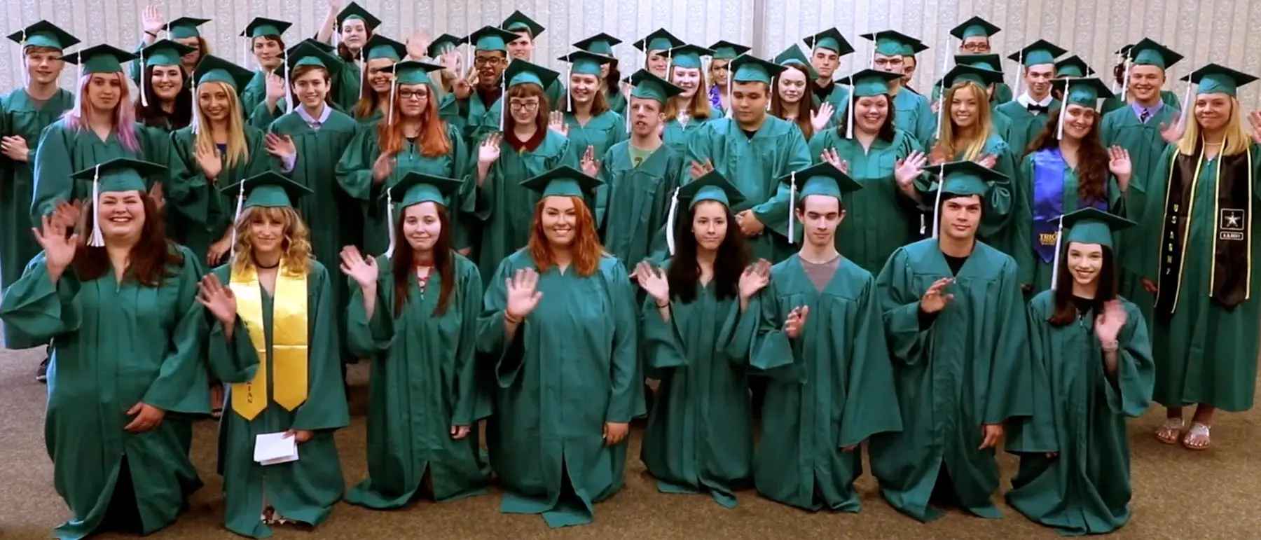 Group of graduated students